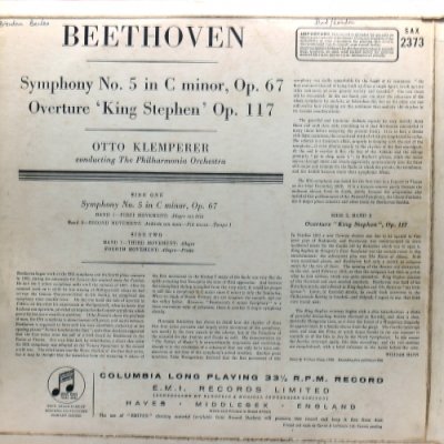 画像1: [SAX2373]オットー・クレンペラー/ベートーヴェン交響曲第5番