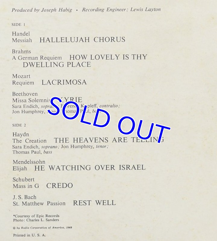 画像3: [LSC2591]ロバート・ショウ/ハレルヤ＆聖なる合唱 (3)