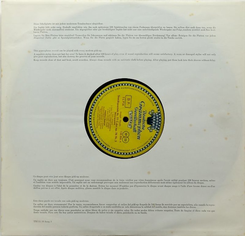 画像2: [SLPM138886]アマデウス弦楽四重奏団/ハイドン「皇帝」モーツァルト「狩り」 (2)