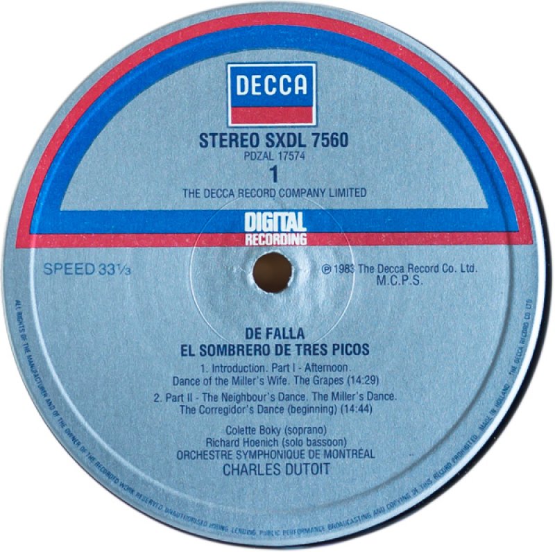 画像3: シャルル・デュトワ/ファリャ:三角帽子 (3)