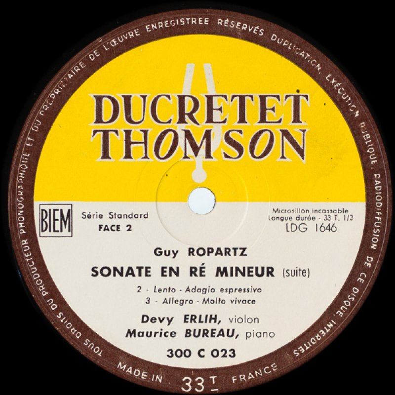 画像4: ドヴィ・エルリー(Vn)/ギィ・ロパルツ:ヴァイオリン・ソナタ (4)