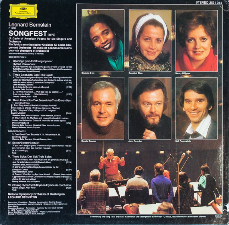 画像2: レナード・バーンスタイン/バーンスタイン:合唱曲「ソングフェスト」 (2)