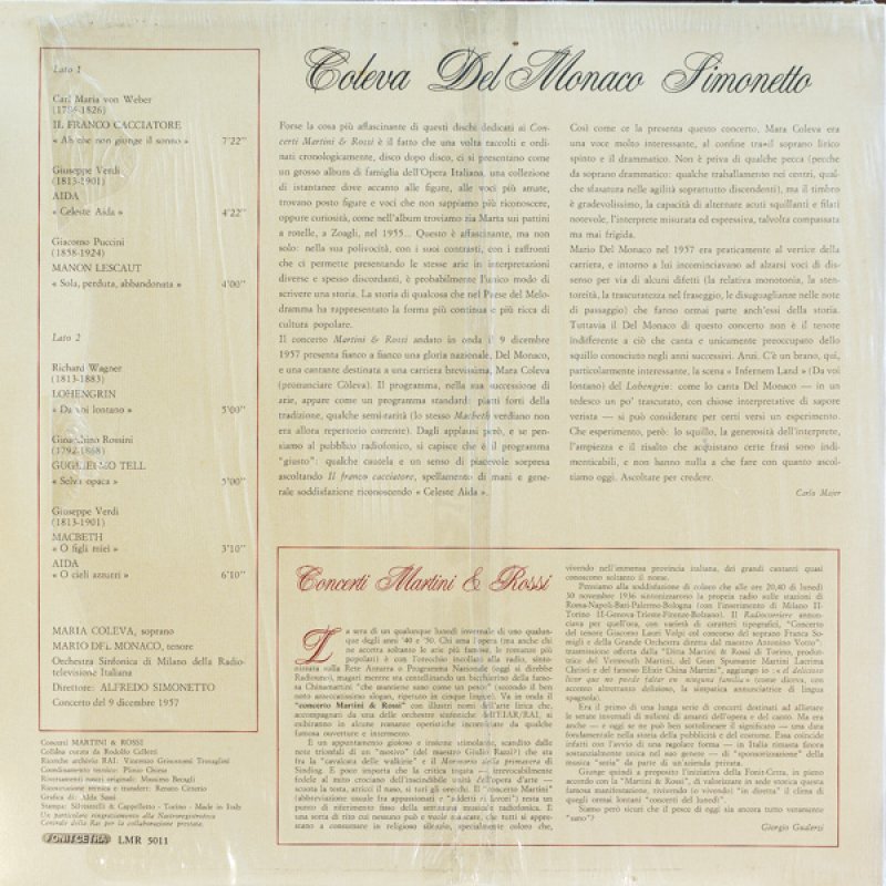 画像2: コーレバ&デル・モナコ/ウェーバー：魔弾の射手ほか (2)