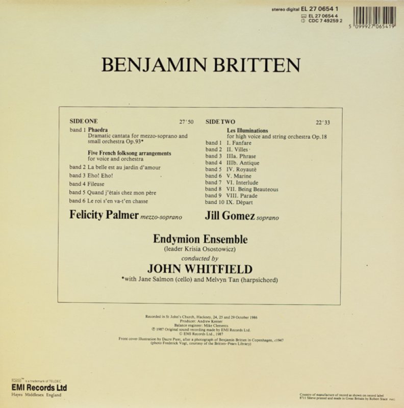 画像2: フェリシティ・パーマー（Alt）/ブリテン：カンタータ「フェードラ」作品93ほか (2)