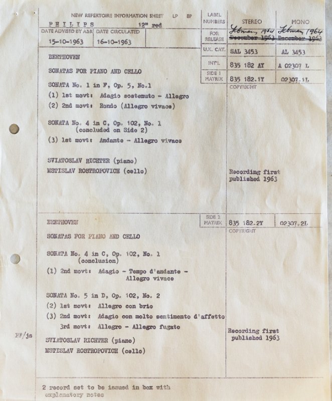 画像8: ムスティスラフ・ロストロポーヴィチ(Vc)/ベートーヴェン:チェロ・ソナタ(全曲) (8)