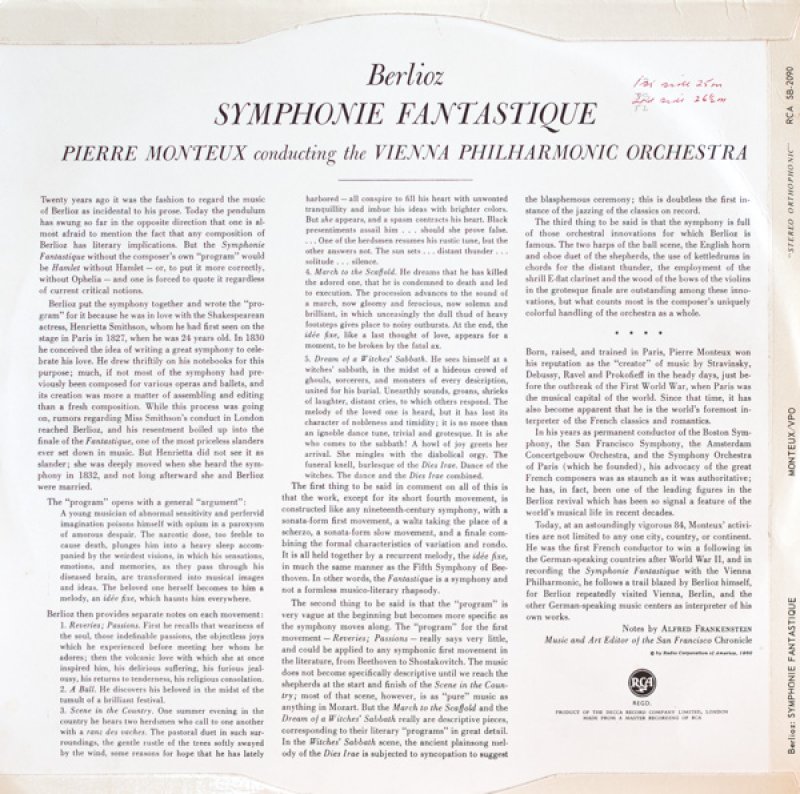 画像2: ピエール・モントゥ指揮/ベルリオーズ：幻想交響曲作品14 (2)