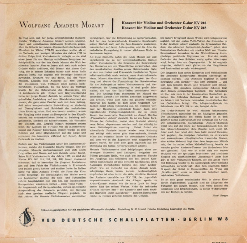 画像2: アルテュール・グリュミオー(Vn)/モーツァルト:ヴァイオリン協奏曲第3,4番 (2)