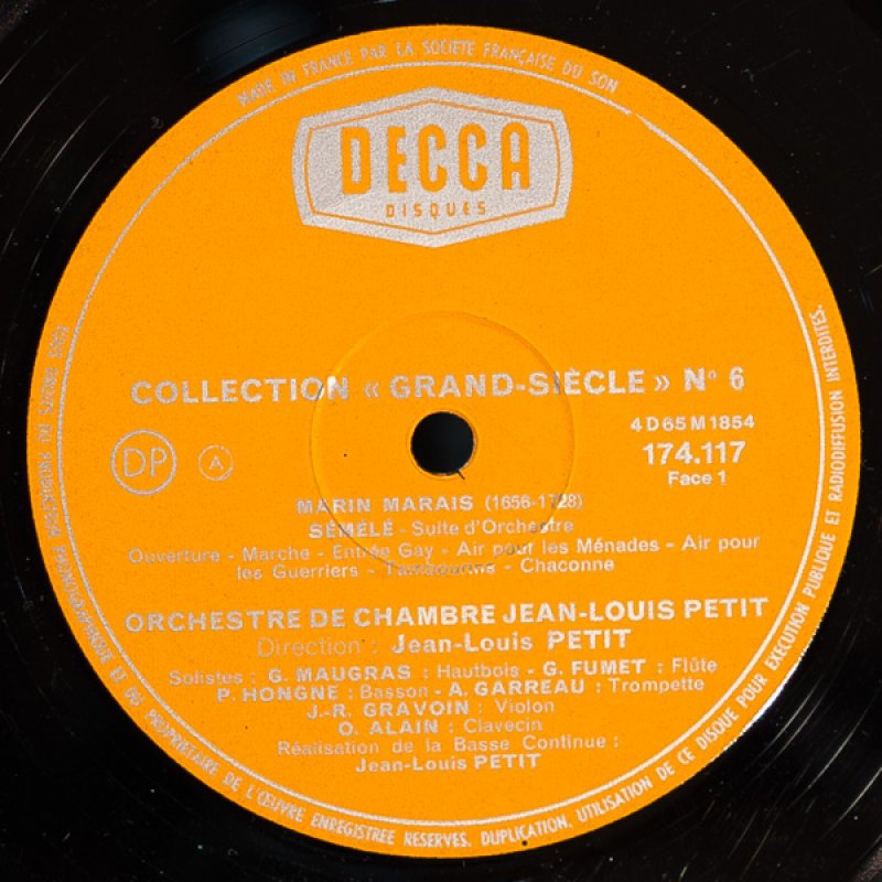 画像4: ジャン=ルイ・プティ指揮/マラン・マレー:セメレ、最初の組曲ニ短調、アルシード (4)