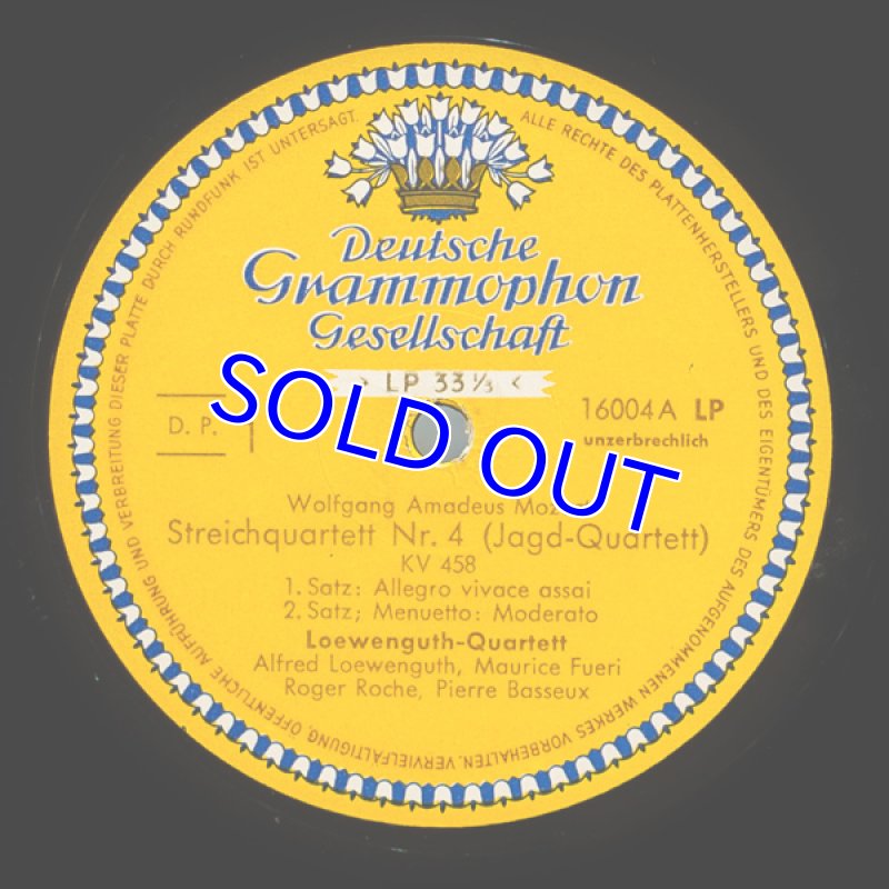 画像3: レーヴェングート弦楽四重奏団/モーツァルト:弦楽四重奏曲第17番変ロ長調K.458(10吋盤) (3)