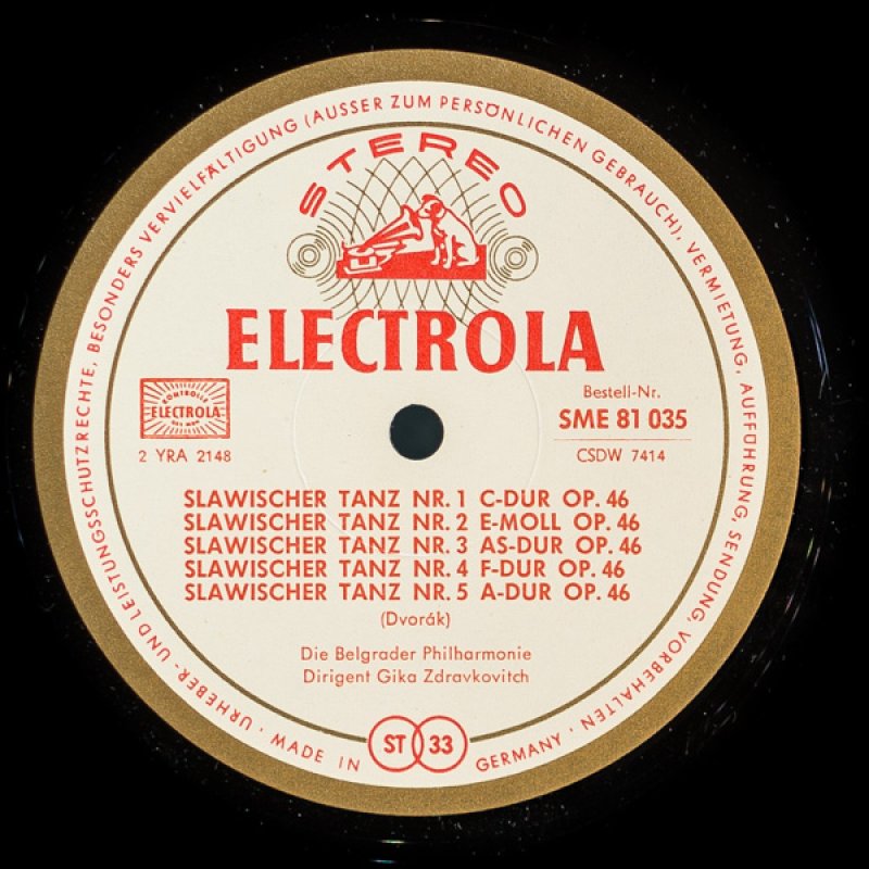 画像3: ギカ・ズドラフコビチ指揮/ドヴォルザーク:スラブ舞曲第1集、第2集-2,8 (3)