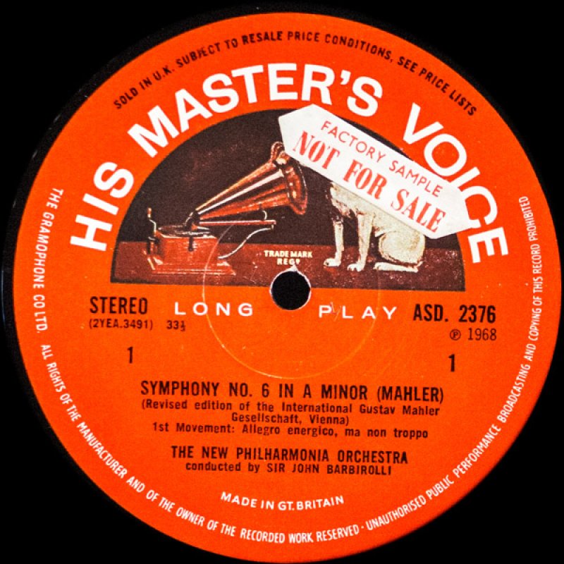 画像3: サー・ジョン・バルビローリ指揮/マーラー:交響曲第6番イ短調 (3)