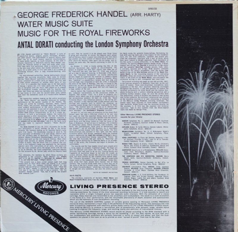 画像2: アンタル・ドラティ指揮/ヘンデル:水上の音楽 (2)