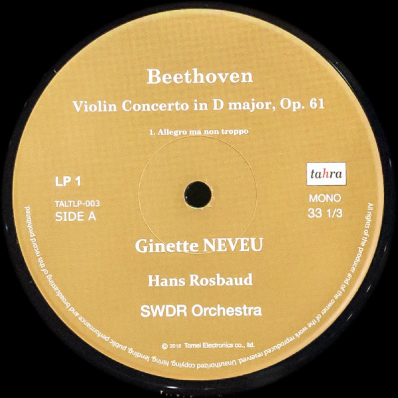 画像5: ジネット・ヌヴー（ヴァイオリン） /ベートーヴェン：ヴァイオリン協奏曲ニ長調 Op.61  (5)