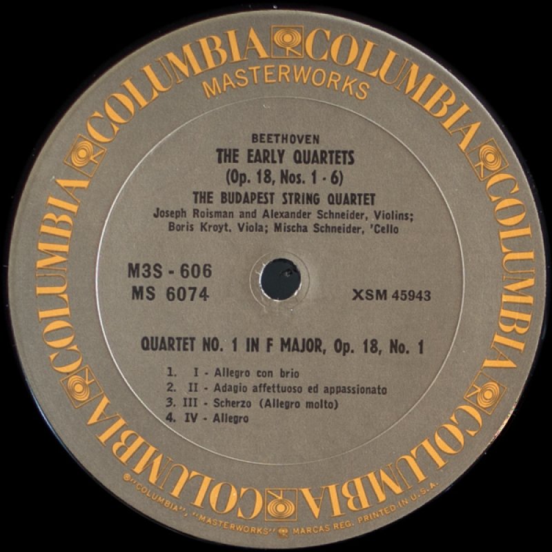 画像3: ブダペスト弦楽四重奏団/ベートーヴェン:弦楽四重奏曲作品18第1番〜6番(3LP) (3)