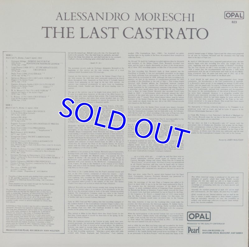 画像2: アレッサンドロ・モレスキ（Sop）/最後のカストラート (2)