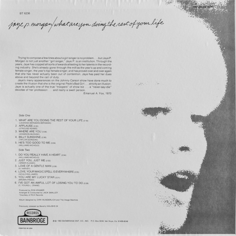 画像2: ジェイ・P・モーガン(Vo) /WHAT ARE YOU DOING THE REST OF YOUR LIFE (2)