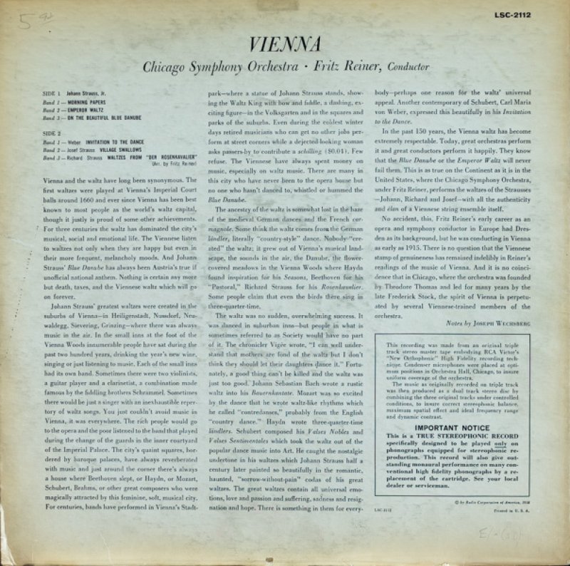 画像2: フリッツ・ライナー指揮/J.シュトラウス―ウィーン (2)