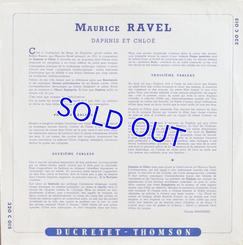 画像2: デジレ=エミール・アンゲルブレシュト指揮/ラヴェル:ダフニスとクロエ(全曲) (2)