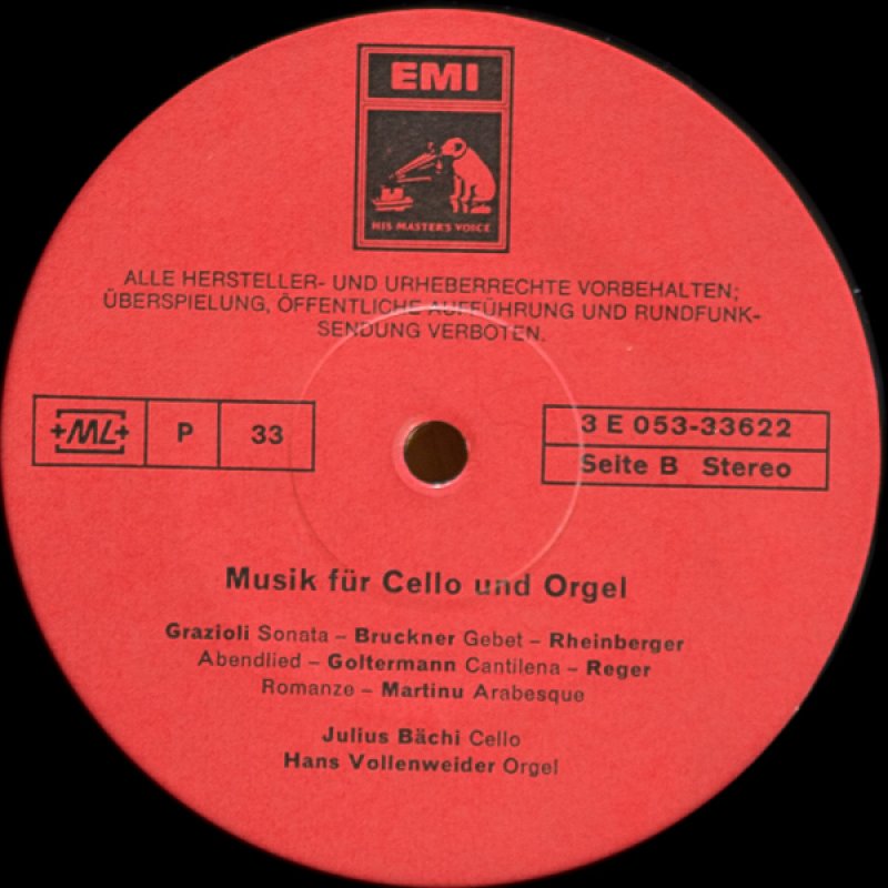 画像4: ユリウス・ベッキ(Vc)/チェロとオルガンのための音楽 (4)