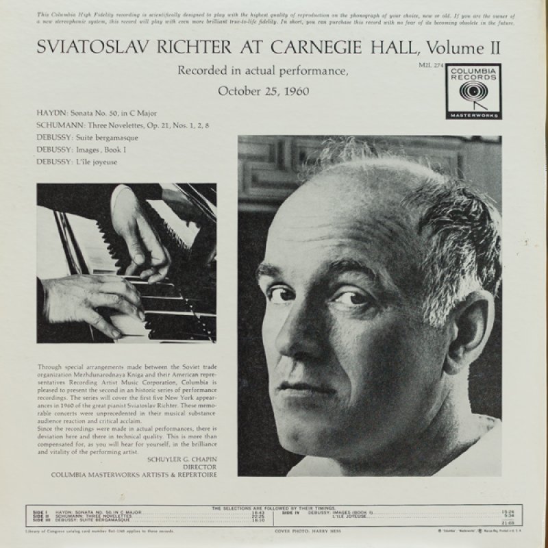 画像2: ズヴャトスラフ・リヒテル(pf)/アット・カーネギー・ホールVol.2 (2)