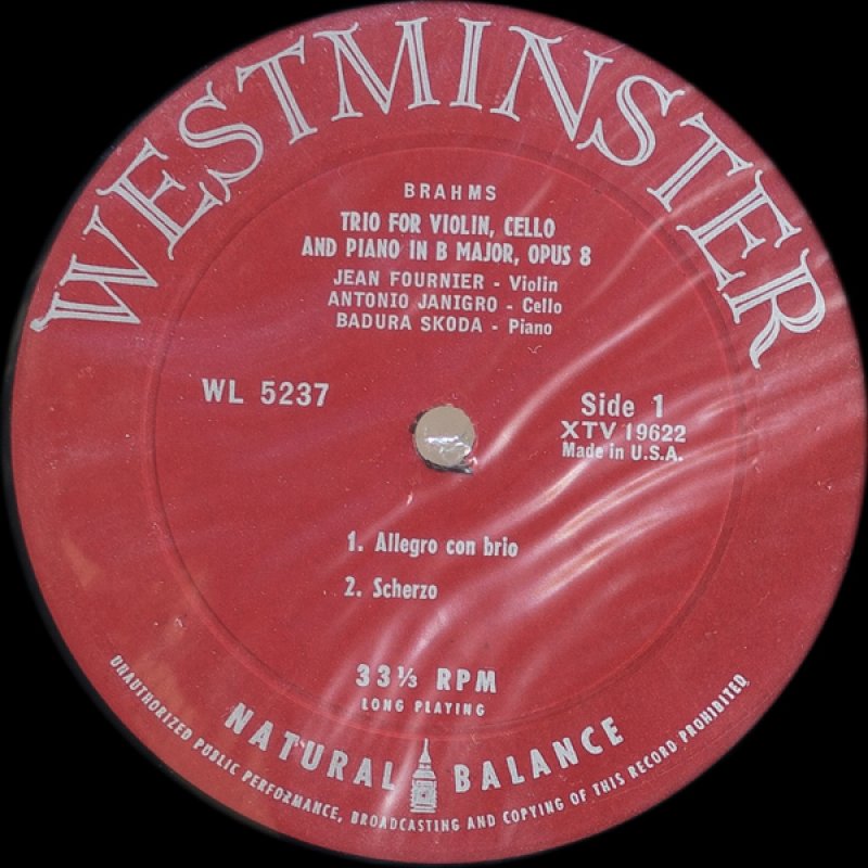 画像3: ピエール・フルニエ(Vc)他/ブラームス:ピアノ三重奏曲第1番ロ長調作品8(未開封盤) (3)