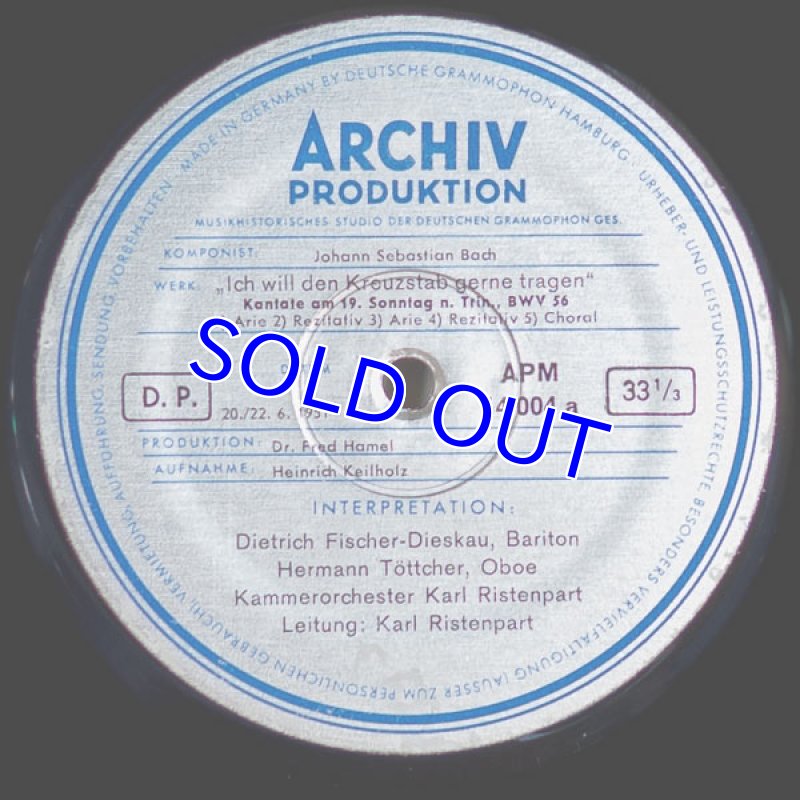 画像3: カール・リステンパルト指揮/バッハ:カンタータBWV56、BWV82 (3)