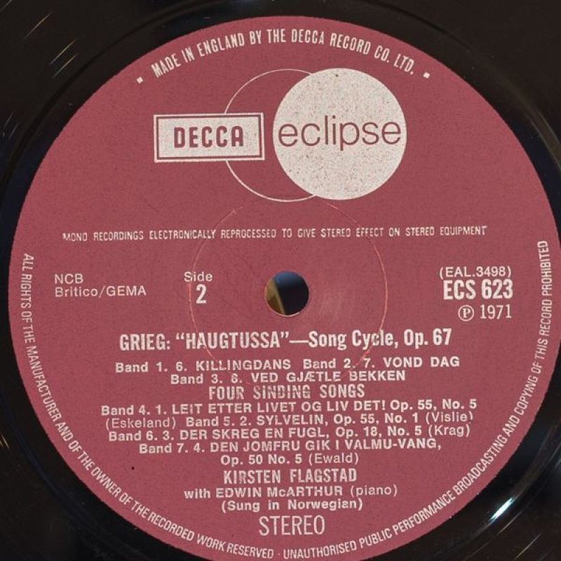 画像4: キルステン・フラグスタート（Sop.）/グリーク：歌曲集「山の娘」作品67 (4)