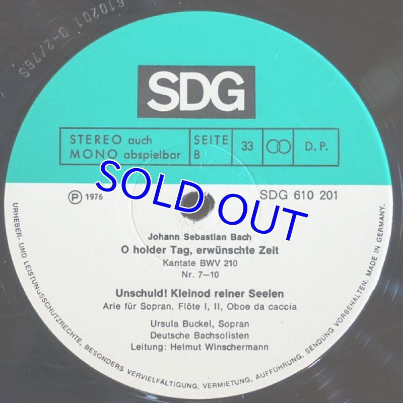 画像4: ヘルムート・ヴィンシャーマン指揮/バッハ：世俗カンタータBWV210 (4)