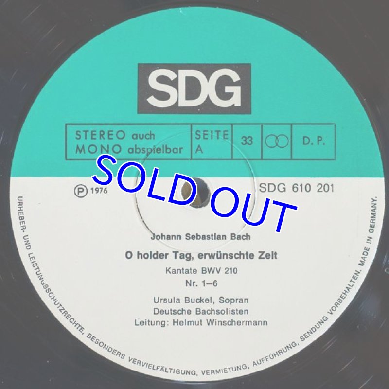 画像3: ヘルムート・ヴィンシャーマン指揮/バッハ：世俗カンタータBWV210 (3)
