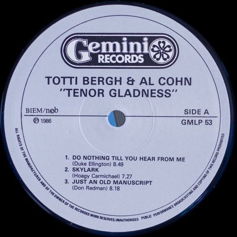 画像3: トゥティ・ベルグ&アル・コーン/Tener gladness (3)