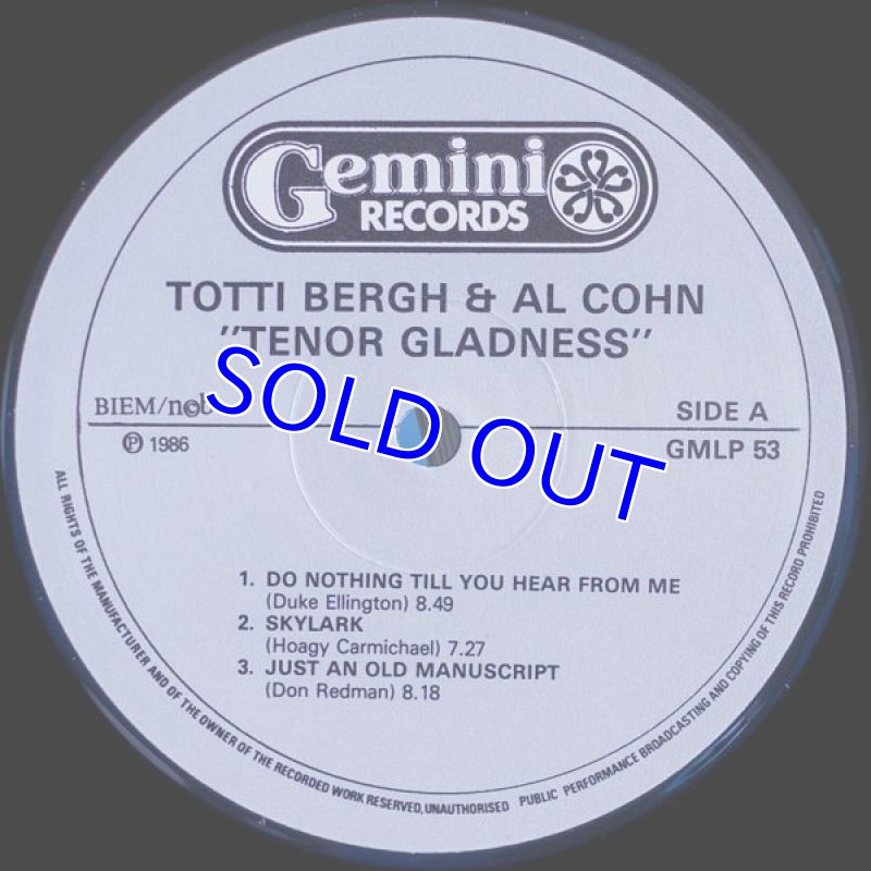 画像3: トゥティ・ベルグ＆アル・コーン/Tener　gladness (3)