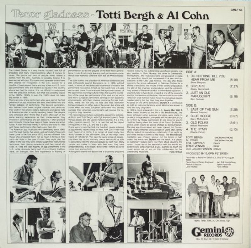 画像2: トゥティ・ベルグ&アル・コーン/Tener gladness (2)