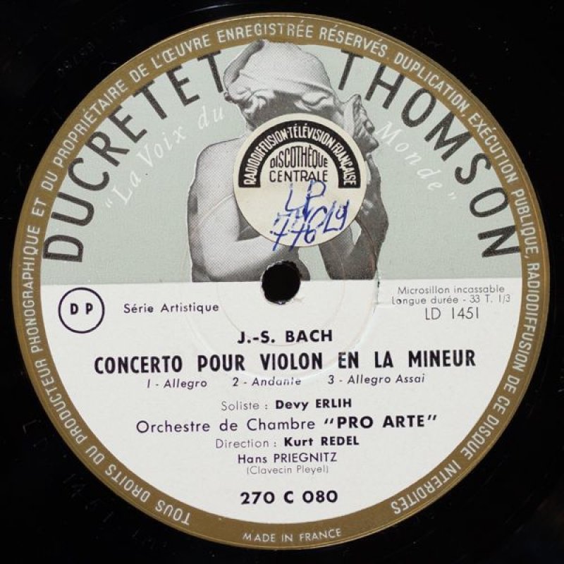 画像3: ドヴィ・エルリー（Vn）/バッハ： ヴァイオリン協奏曲第1番 、第2番 (3)