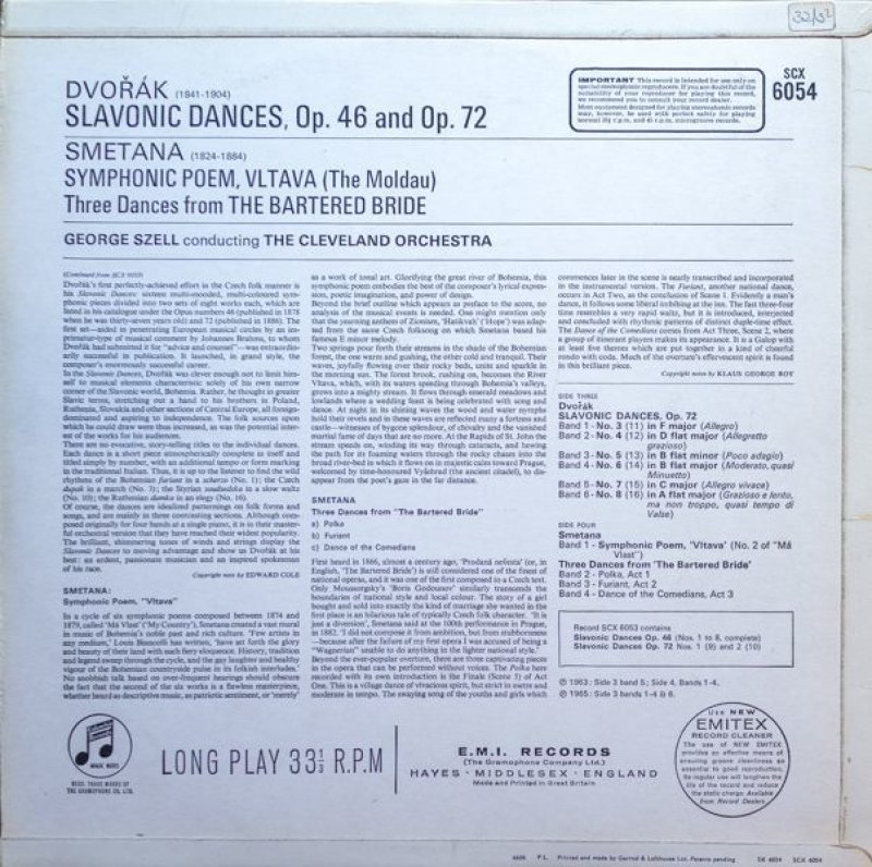 画像2: ジョージ・セル指揮/ドヴォルザーク:スラブ舞曲作品46&72 (2)