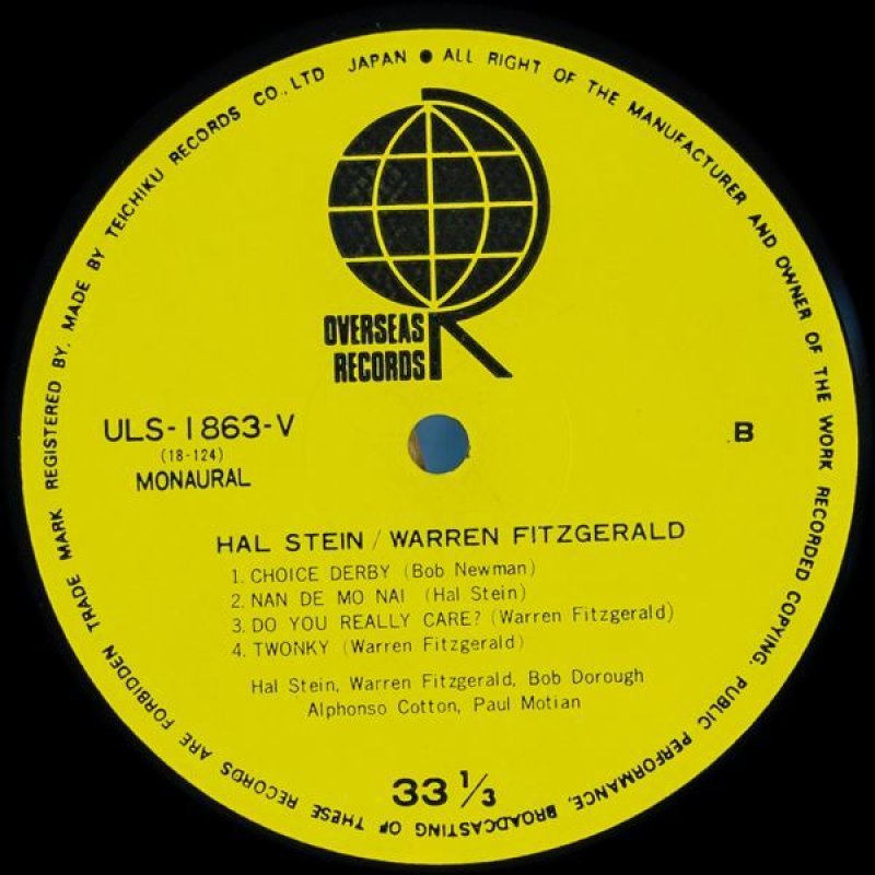画像4: ハル・スタイン（as）/＆ウォーレン・フィッツジェラルド (4)