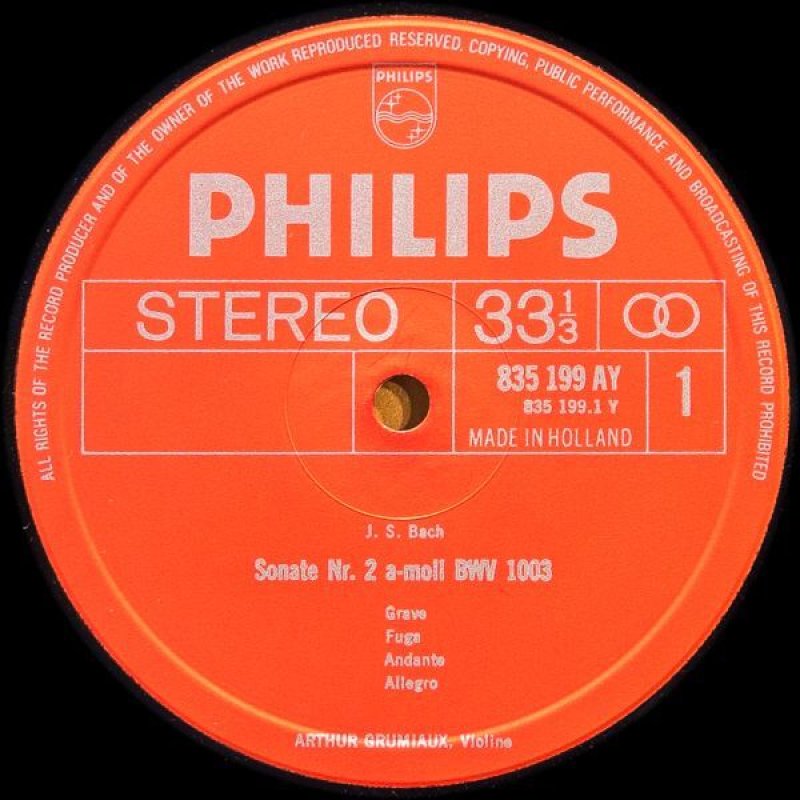画像5: アルテュール・グリュミオー（Vn）  /バッハ：無伴奏ヴァイオリン・ソナタ＆パルティータ全曲 (5)