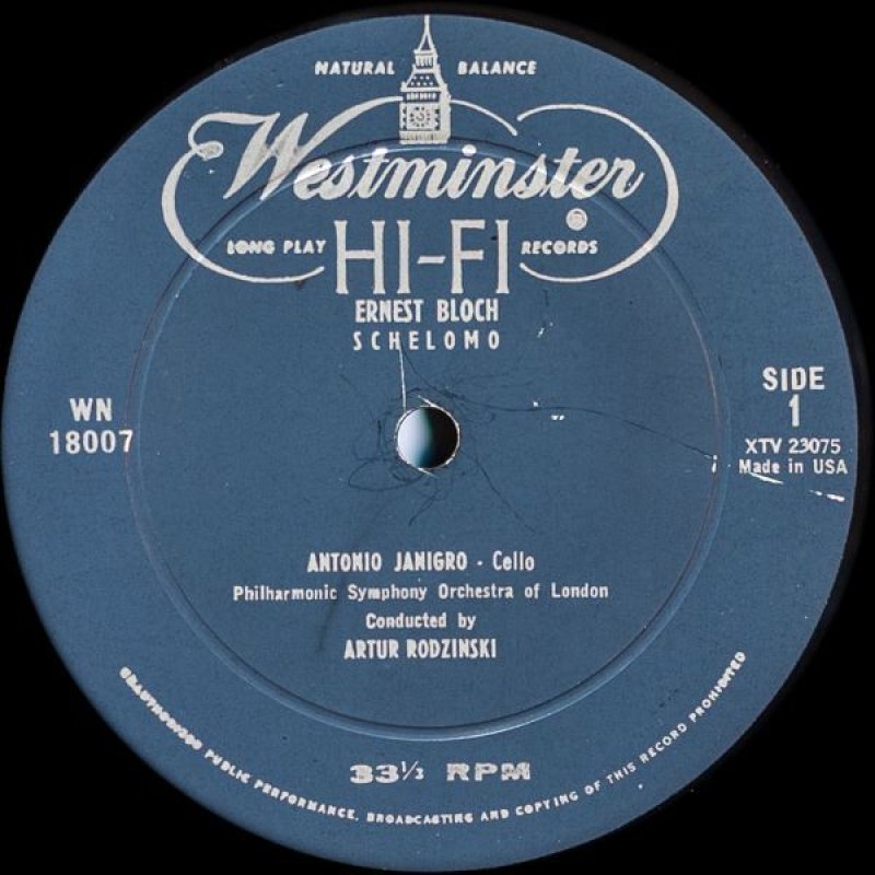 画像3: アントニオ・ヤニグロ(Vc)/ブロッホ:ヘブライ狂詩曲「シェロモ」 (3)