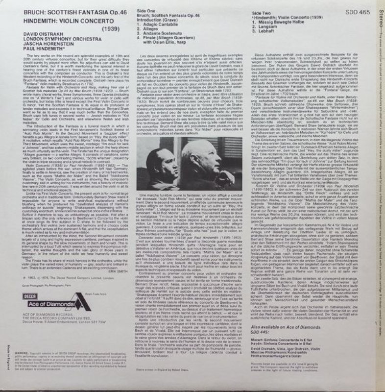 画像2: ダヴィット・オイストラフ(Vn)/ブルッフ:スコットランド幻想曲作品47 (2)