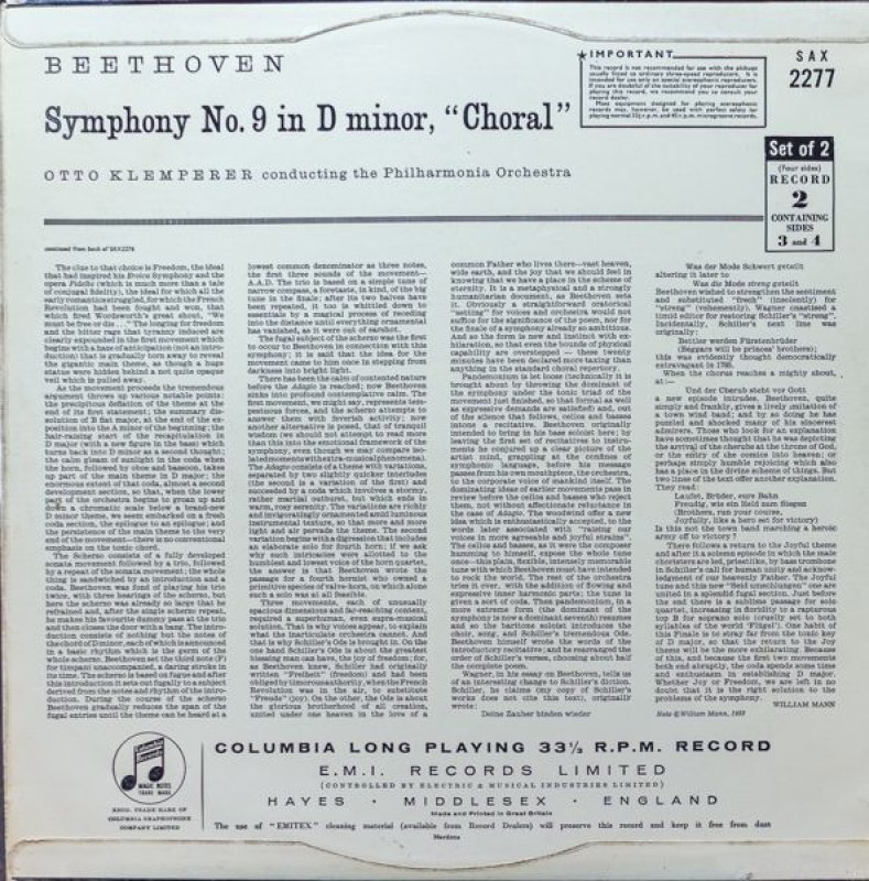 画像6: オットー・クレンペラー指揮/ベートーヴェン：交響曲第9番ニ短調作品125合唱付き (6)