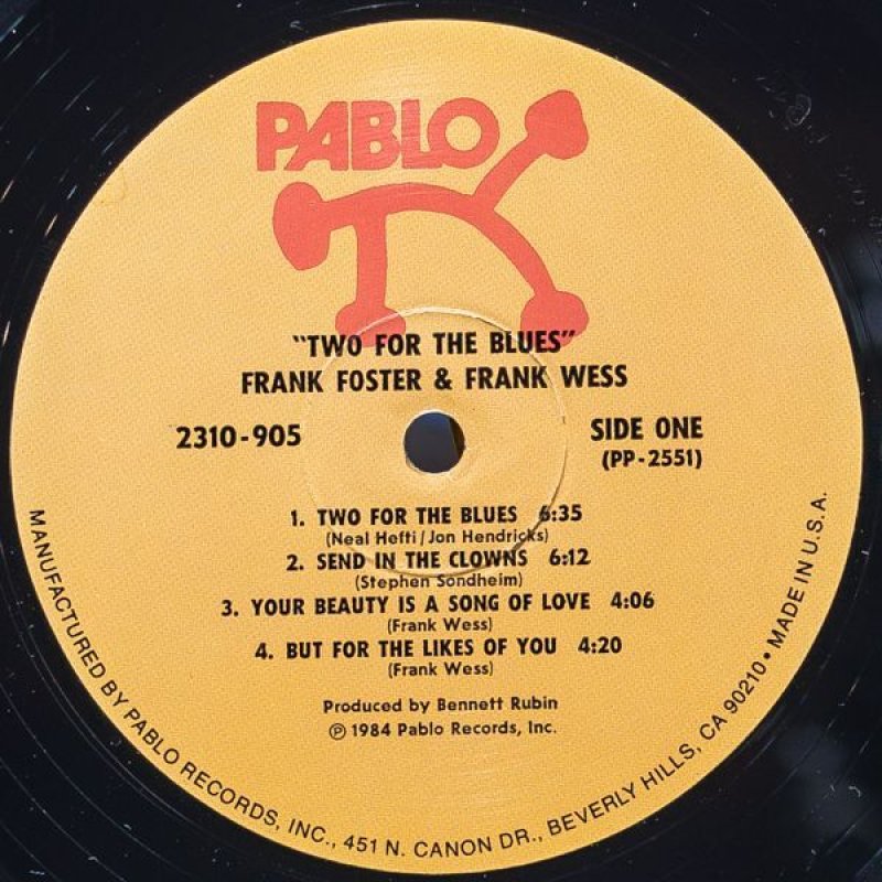 画像3: フランク・フォスター&フランク・ウェス/TWO FOR THE BLUES (3)