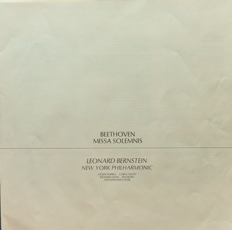 画像3: レナード・バーンスタイン指揮/ベートーヴェン：ミサソレムニス (3)