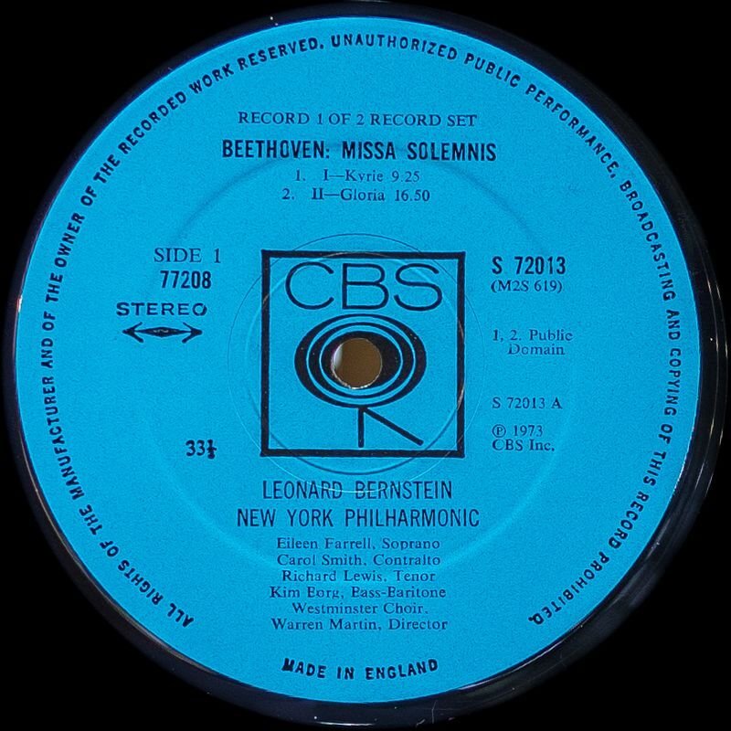 画像2: レナード・バーンスタイン指揮/ベートーヴェン：ミサソレムニス (2)