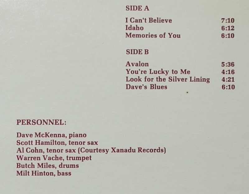 画像3: デイヴ・マッケンナ(p)/NO HOLDS BARRED (3)