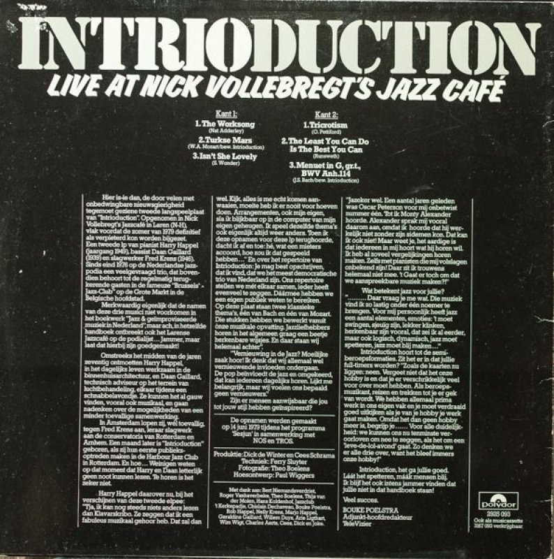 画像2: ハリー・ハッペル・トリオ/LIVE AT VOLLEBREGT'S JAZZ CAFE (2)