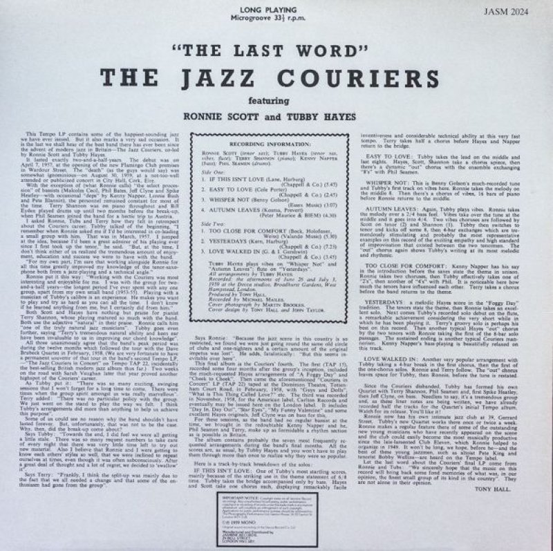 画像2: タビー・ヘイズ（ts）/THE JAZZ COURIERS (2)