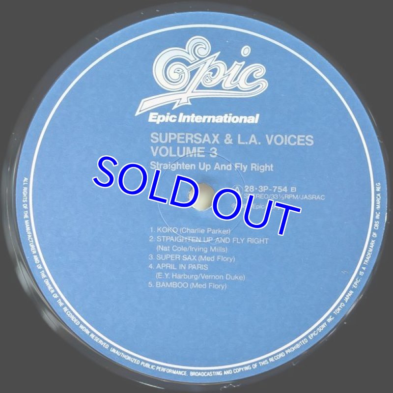 画像3: スーパー・サックス&L.A.ヴォイセスVol.3/ストレイトン・アップ・アンド・フライ・ライト (3)