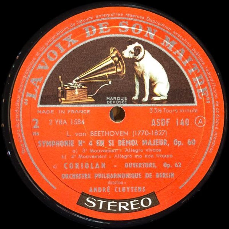画像4: アンドレ・クリュイタンス指揮/ベートーヴェン:交響曲第4番変ロ長調作品60 (4)
