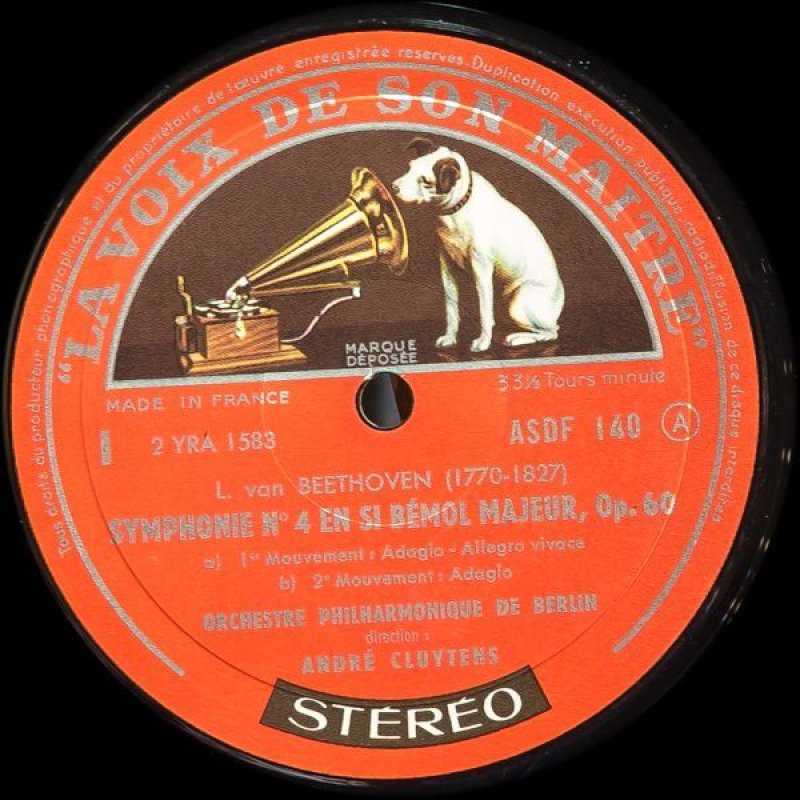 画像3: アンドレ・クリュイタンス指揮/ベートーヴェン:交響曲第4番変ロ長調作品60 (3)