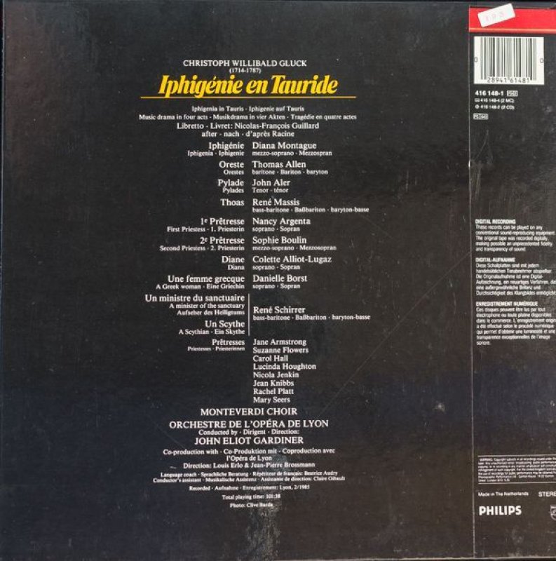 画像2: ジョン・エリオット・ガーディナー指揮/グリュック：タウリスのイフィゲニア (2)