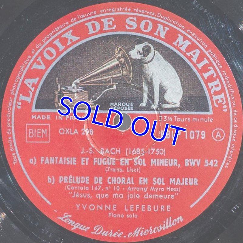画像3: イヴォンヌ・ルフェビュール(pf) /バッハ作品集 (3)
